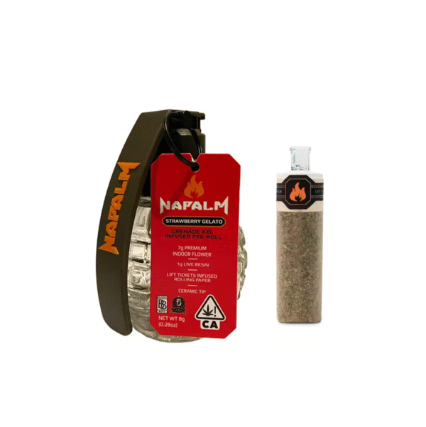 NAPALM STRAWBERRY GELATO PRE-ROLL Grenade NAPALM STRAWBERRY GELATO PRE-ROLL Grenade